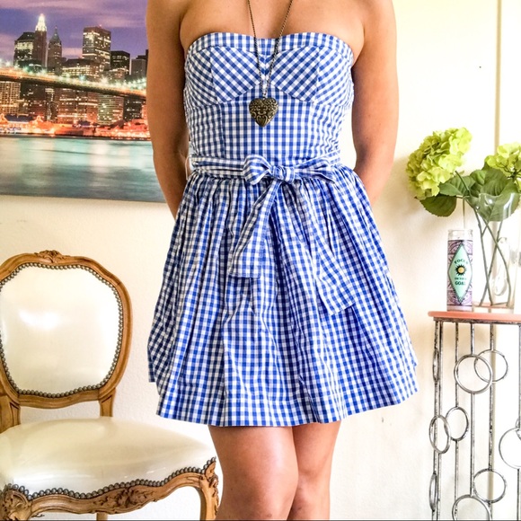 Abercrombie & Fitch Dresses & Skirts - Abercrombie Blue Gingham Mini Dress